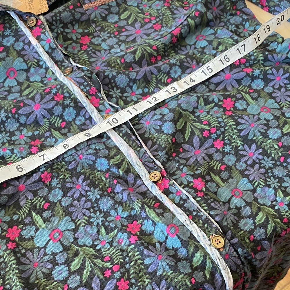 Natural Life Floral Button-Front Tunic Shirt - Multicolor - Picture 8 of 10